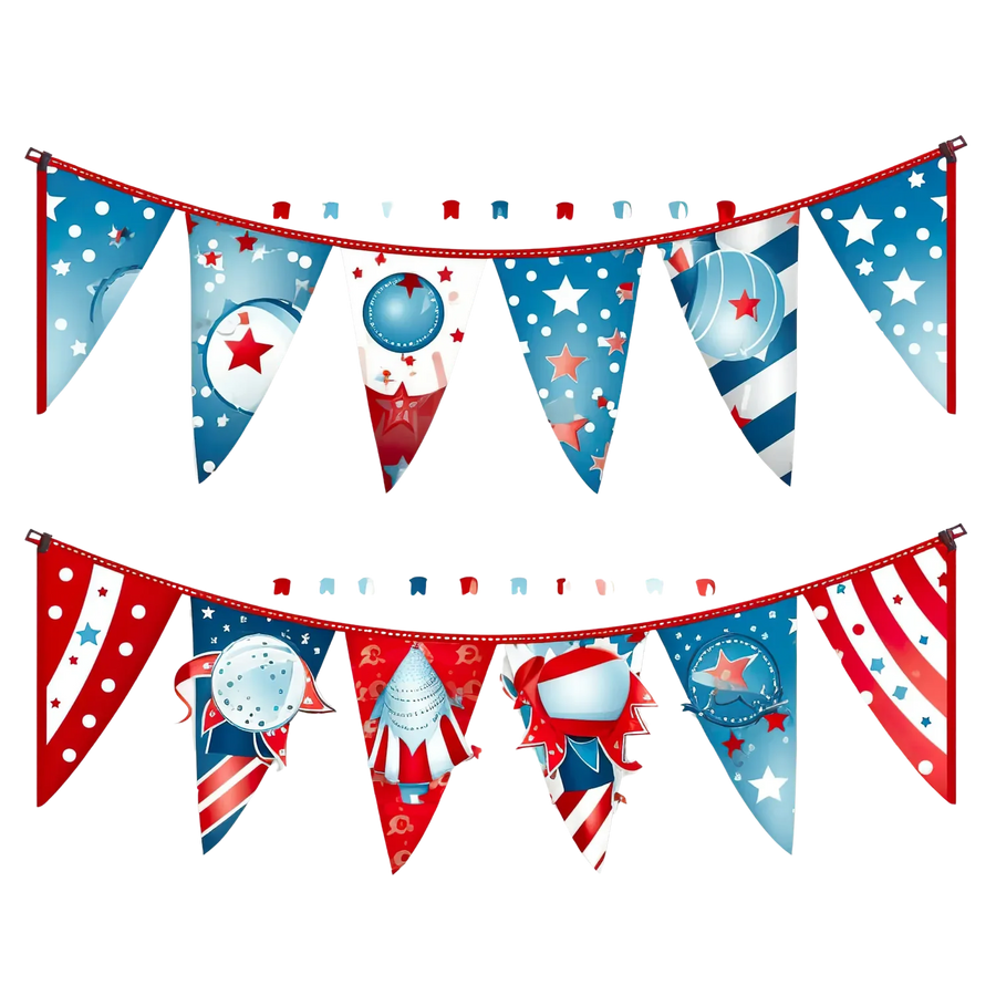 Patriotic Party Flags DTF Transfer Ready to Press