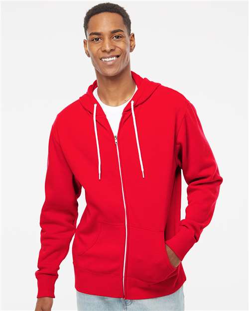 Lightweight Full-Zip Hooded Sweatshirt