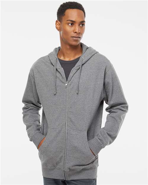 Midweight Full-Zip Hooded Sweatshirt