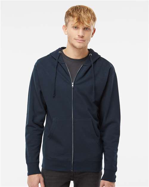 Midweight Full-Zip Hooded Sweatshirt