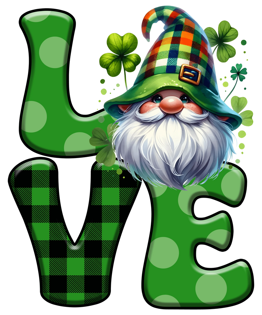 Saint Patricks Day Cute Patricks Gnome Design - DTF Ready To Press