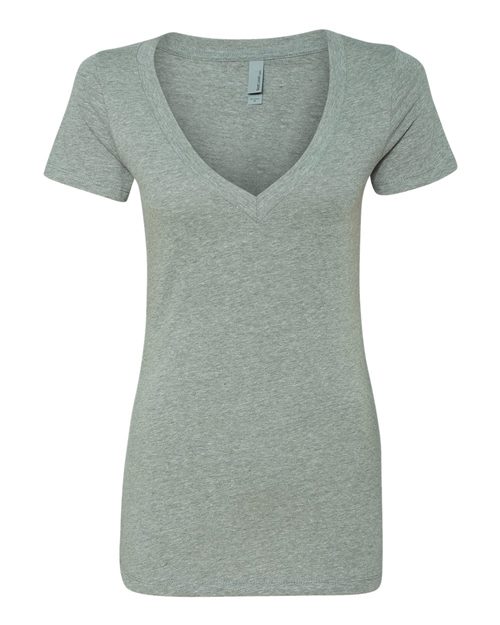 Women’s CVC Deep V-Neck T-Shirt