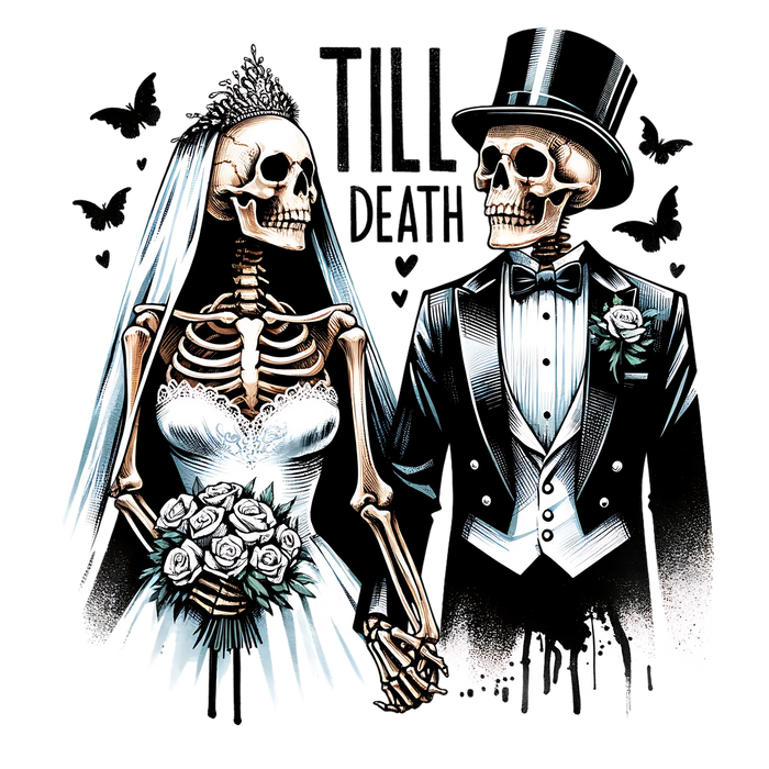 Gothic Wedding DTF Transfer Ready to Press