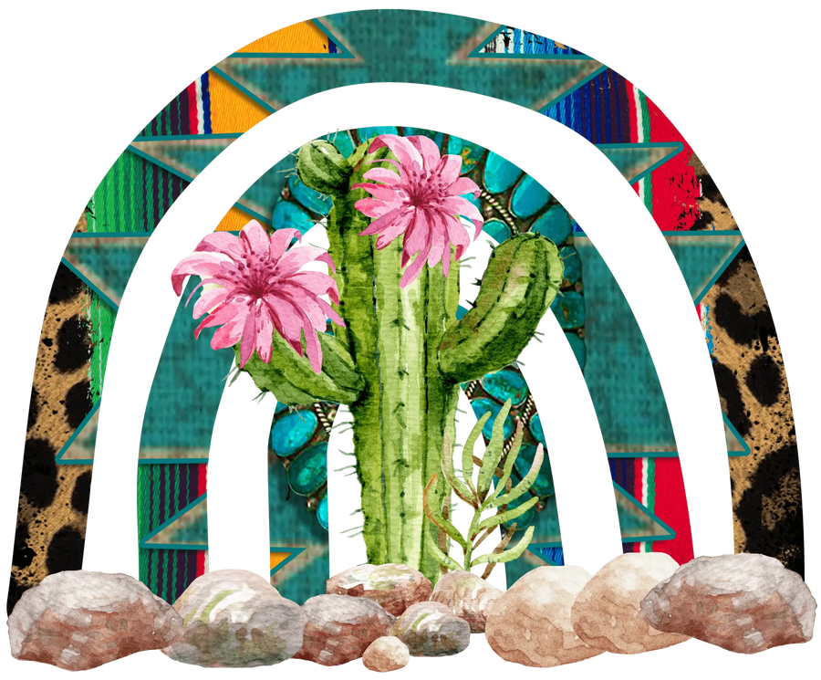 Cactus Rainbow Design - DTF Ready To Press