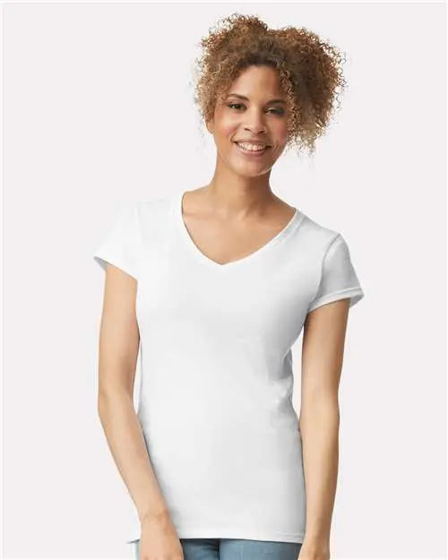 Softstyle® Women’s V-Neck T-Shirt - DTF Center 