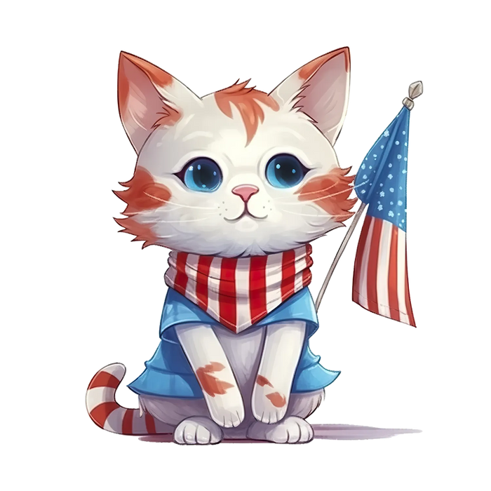 Patriot Cat DTF Transfer Ready to Press
