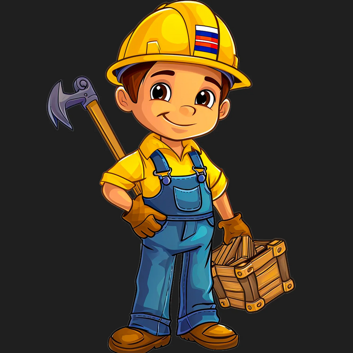 Custom Worker Kid DTF Print for Apparel