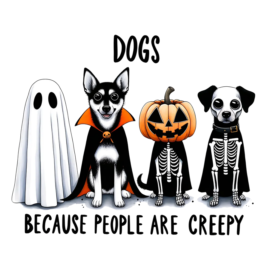 Halloween Hunde DTF Transfer Bügelfertig