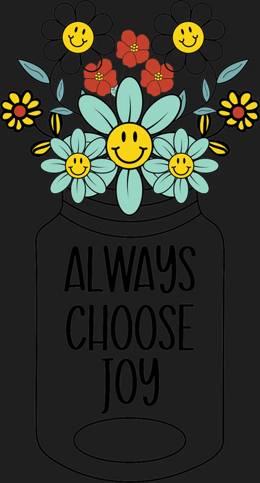 Smiley Flower DTF Transfer Ready to Press