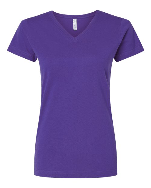 LAT - Women's Fine Jersey V-Neck Tee - S - 3507