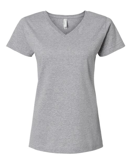 LAT - Women's Fine Jersey V-Neck Tee - L - 3507