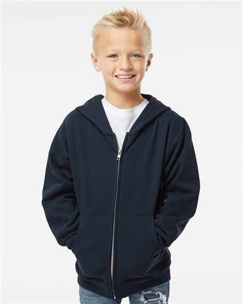 Youth Midweight Full-Zip Hooded Sweatshirt