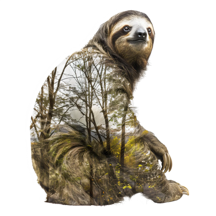 Sloth Nature Art DTF Transfer Ready to Press