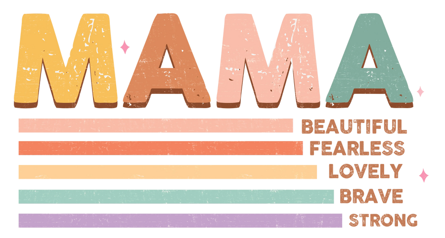 Fearless Mama Design - DTF bereit zum Pressen