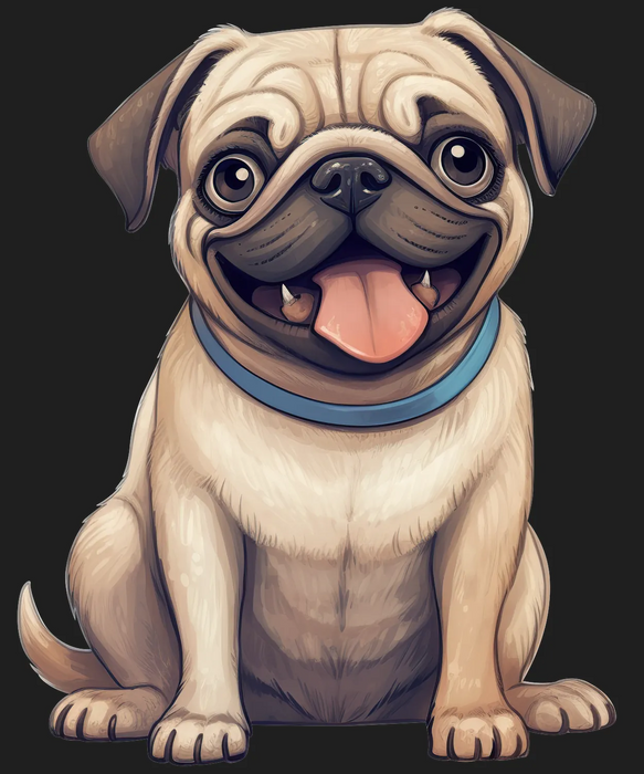 Pug Power DTF Transfer Ready to Press