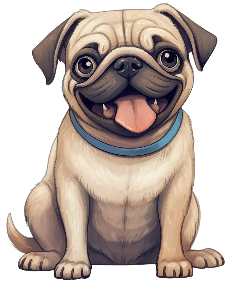 Pug Power DTF Transfer Ready to Press