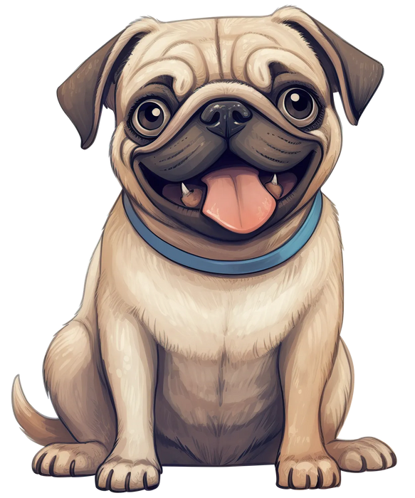 Pug Power DTF Transfer Ready to Press