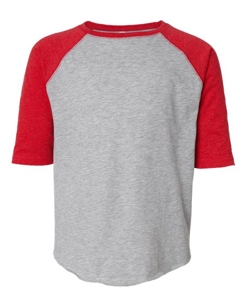 Youth Baseball Fine Jersey Three-Quarter Sleeve Tee