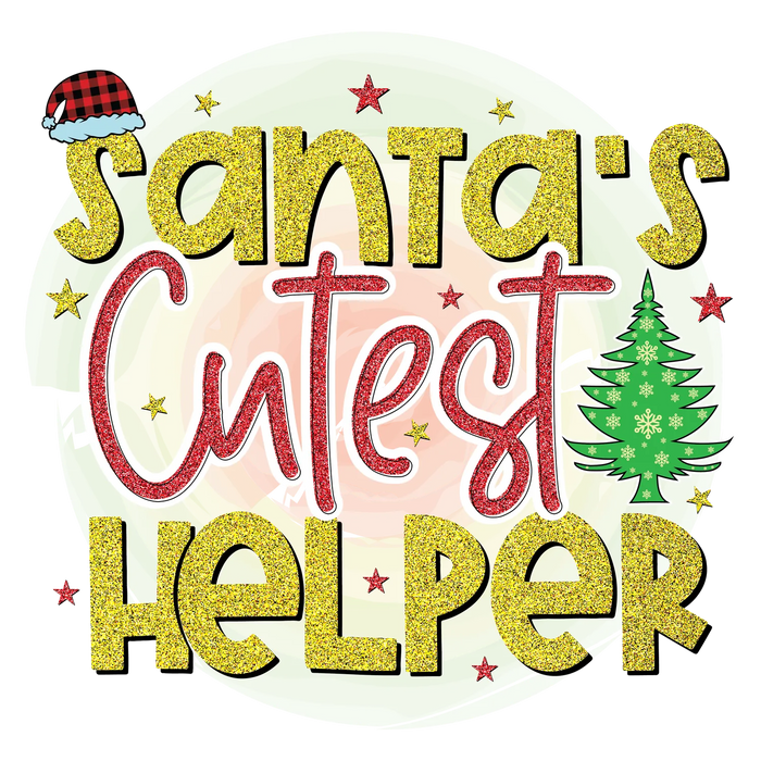 Christmas Magic Santa's Cutest Helper DTF Transfer