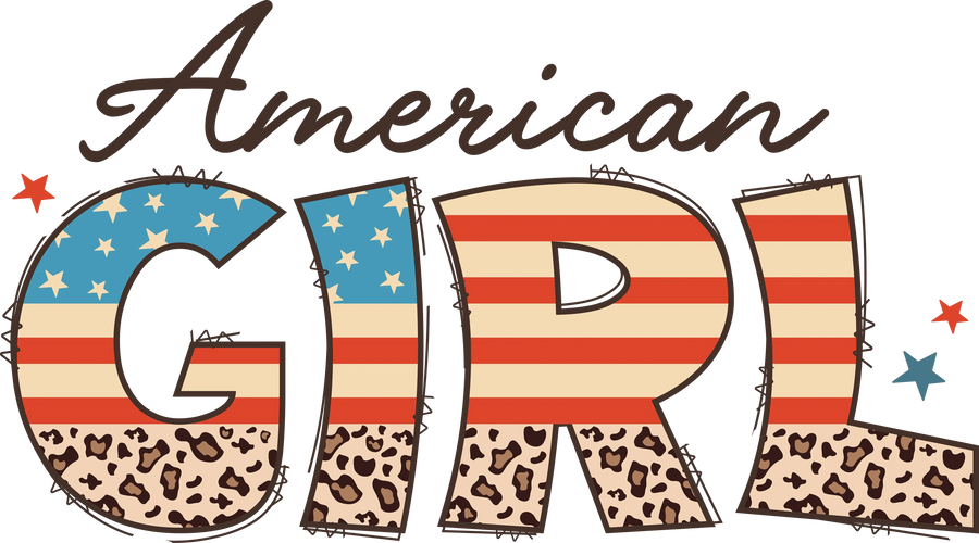 American Girl Design - DTF Ready To Press