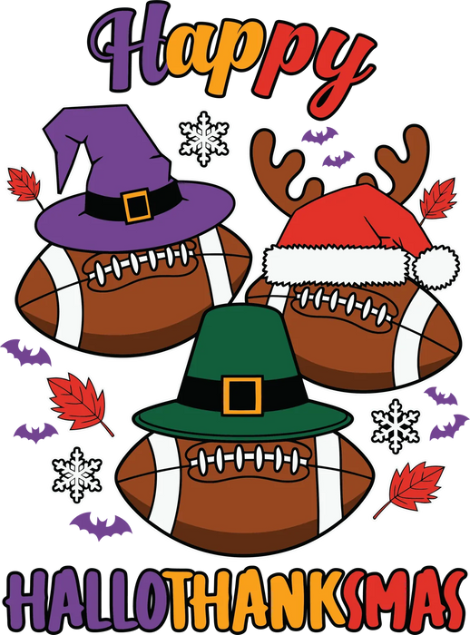 Holiday Football DTF Transfer Ready to Press