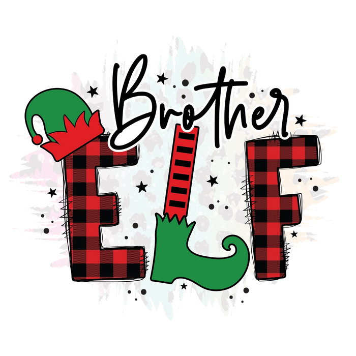 Elf Brother Holiday DTF Ready to Press