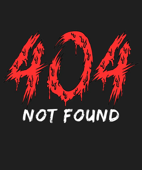 404 Error Flames - DTF Ready to Press (black_bg)