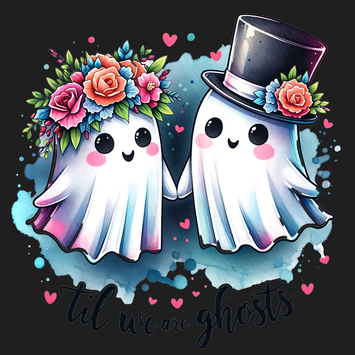 Ghost Couple DTF Transfer Ready to Press