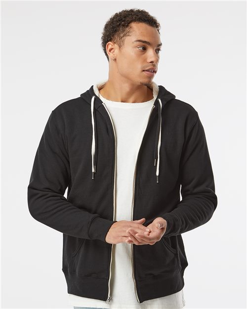 Sherpa-Lined Hooded Sweatshirt