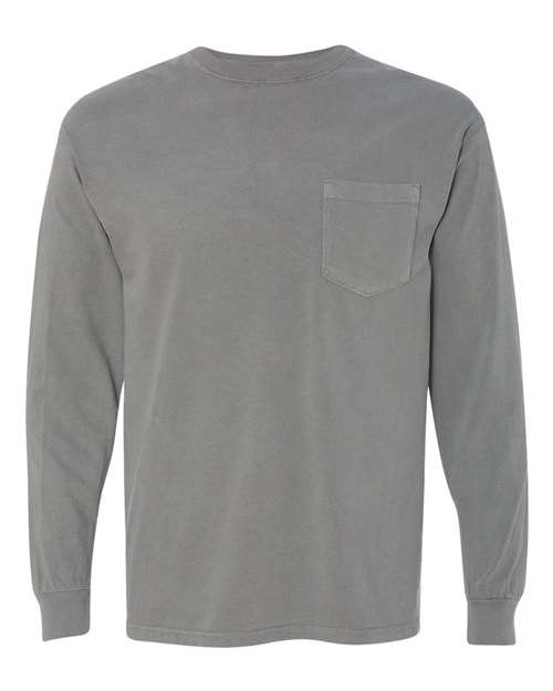 Garment-Dyed Heavyweight Long Sleeve Pocket T-Shirt