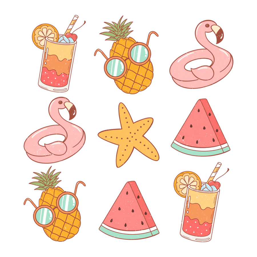 Cute Summer Life Design - DTF Ready To Press