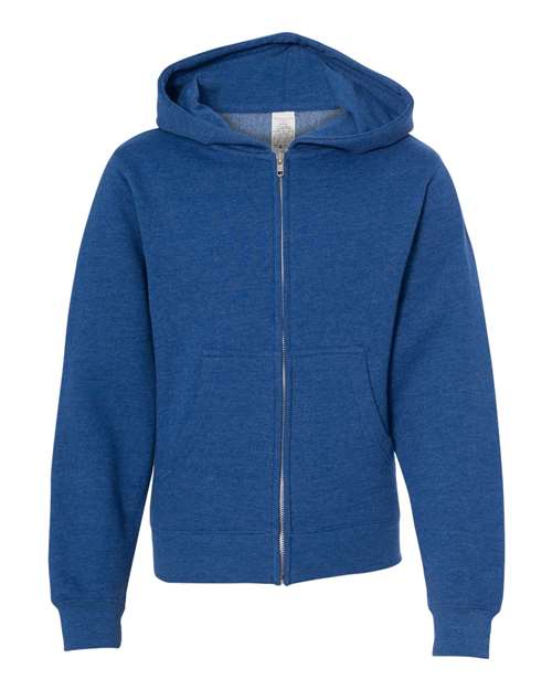 Youth Midweight Full-Zip Hooded Sweatshirt