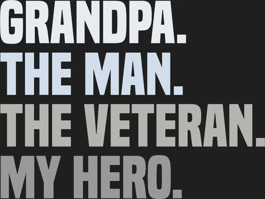 Grandpa Veteran Hero DTF Transfer Ready to Press