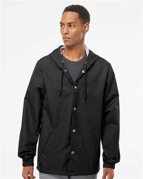 Water-Resistant Hooded Windbreaker