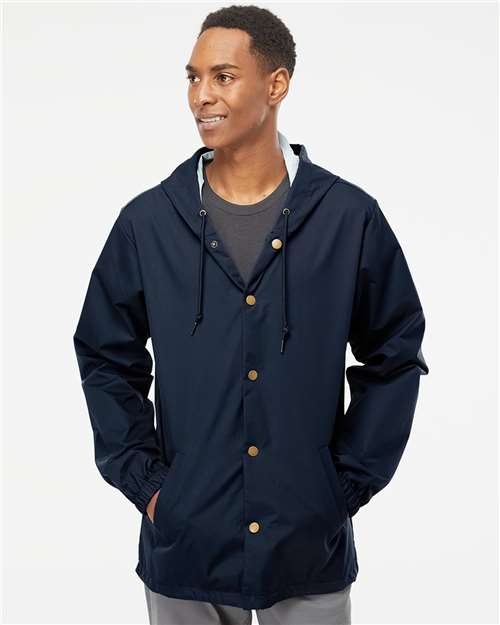 Water-Resistant Hooded Windbreaker