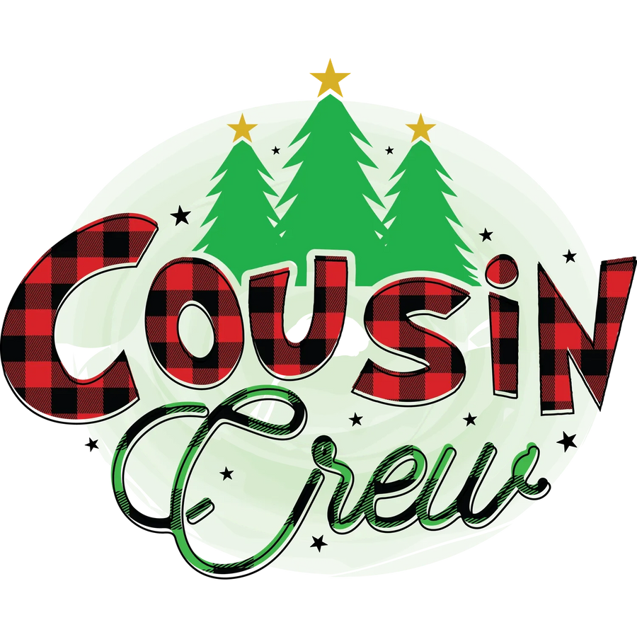 Cousin Crew Christmas DTF Transfer Ready to Press