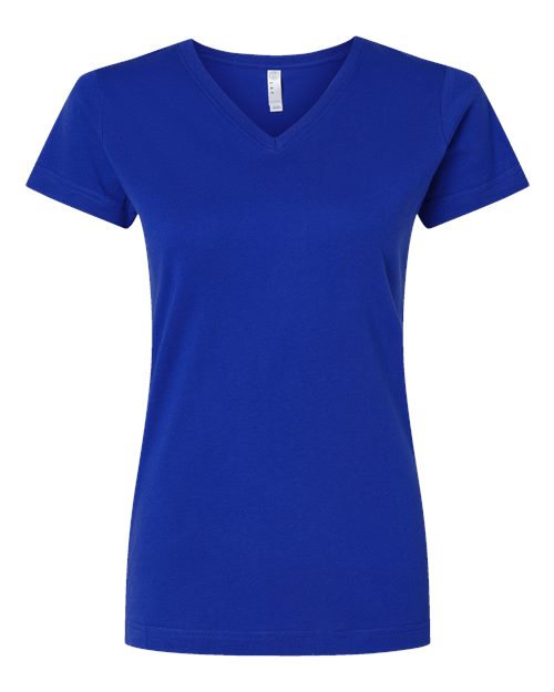 LAT - Women's Fine Jersey V-Neck Tee - L - 3507