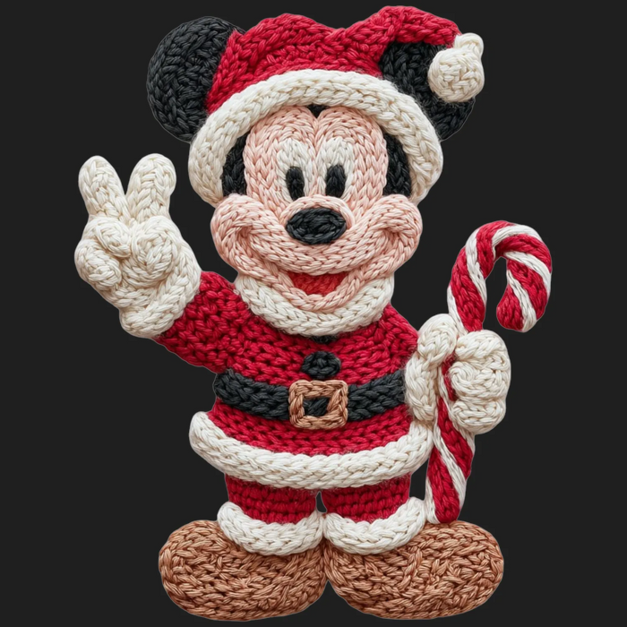 Holiday Cheer Mickey DTF Transfer Ready to Press