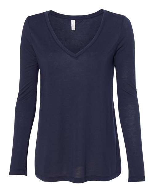 Women's Flowy Long Sleeve V-Neck Tee