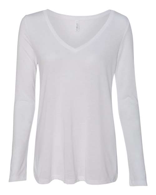 Women's Flowy Long Sleeve V-Neck Tee