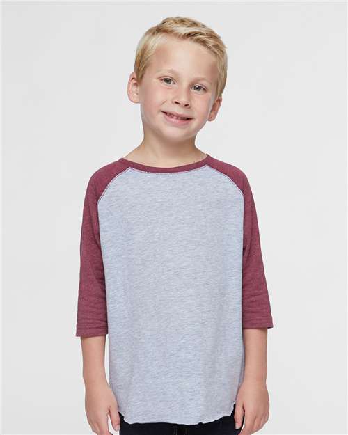 Toddler Baseball Fine Jersey Three-Quarter Sleeve Tee