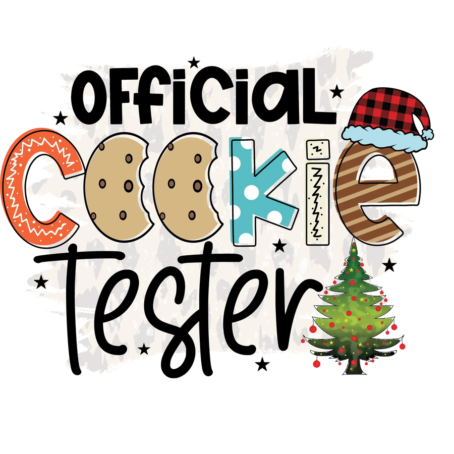 Christmas Cookie Tester DTF Transfer Ready to Press