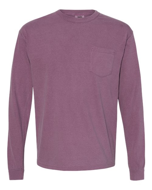 Garment-Dyed Heavyweight Long Sleeve Pocket T-Shirt