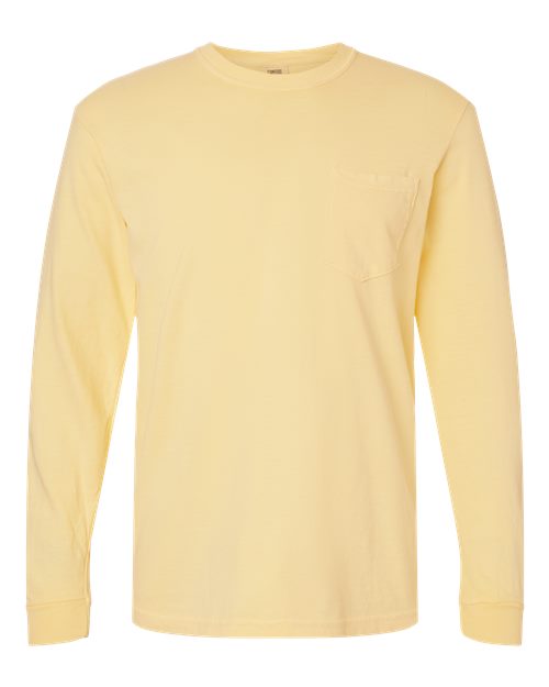 Garment-Dyed Heavyweight Long Sleeve Pocket T-Shirt