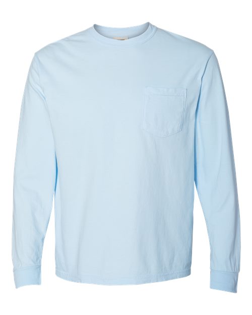 Garment-Dyed Heavyweight Long Sleeve Pocket T-Shirt