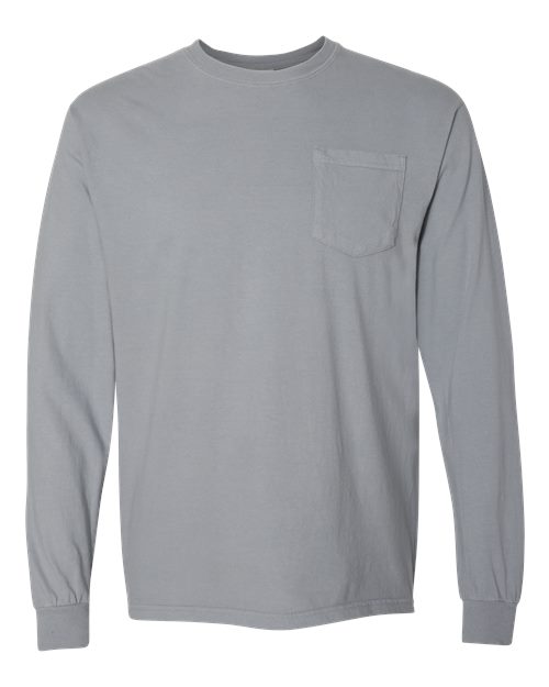 Garment-Dyed Heavyweight Long Sleeve Pocket T-Shirt