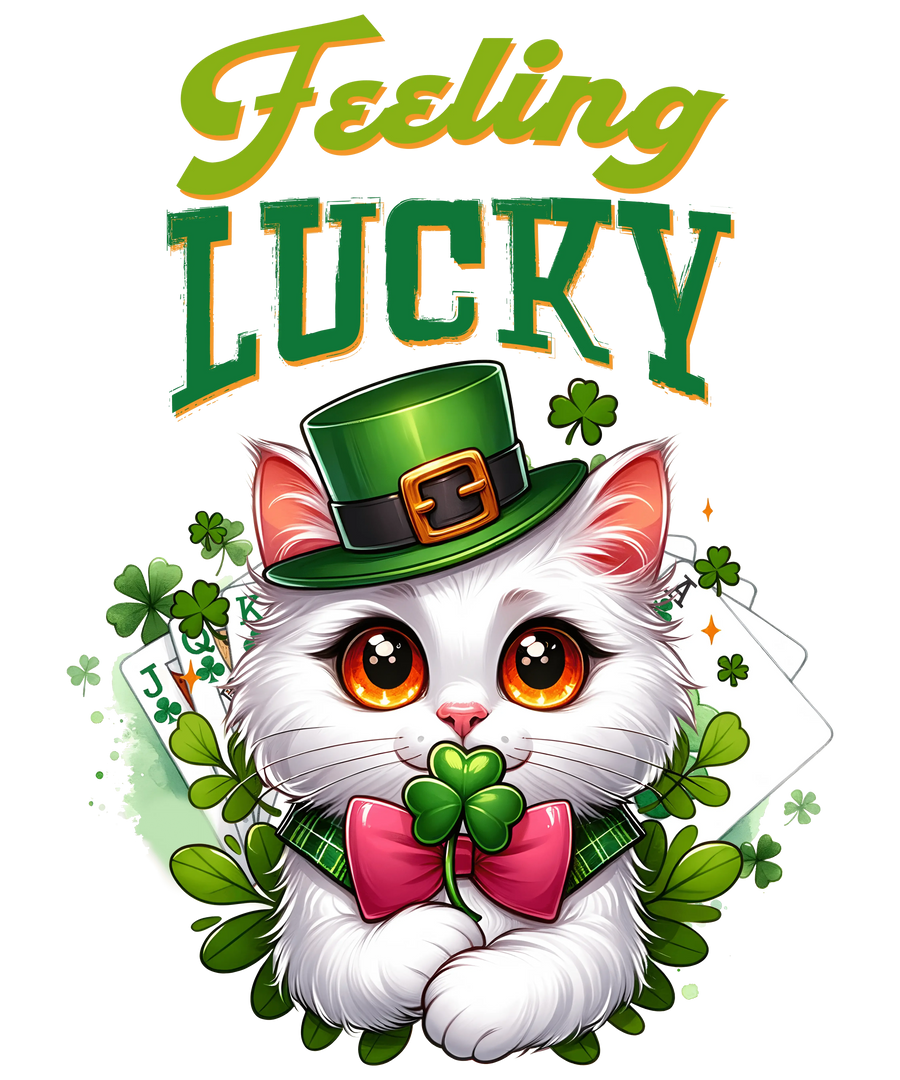 Happy Patricks Day Feeling Lucy Design - DTF Ready To Press