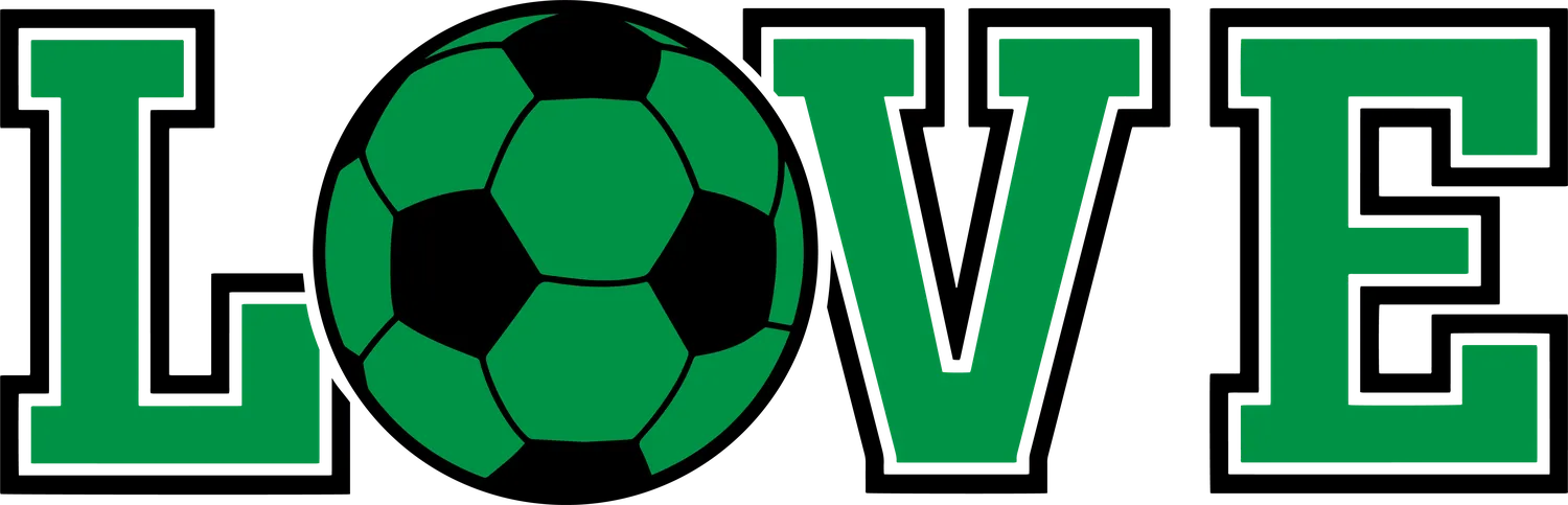 Fußballliebe DTF-Transfer bereit zum Aufpressen