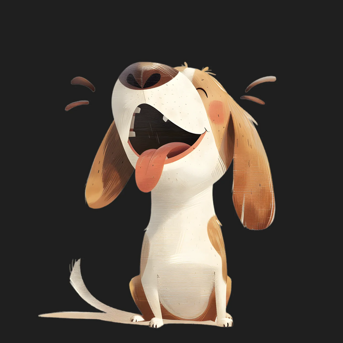 Dog Laughing DTF Transfer Ready to Press