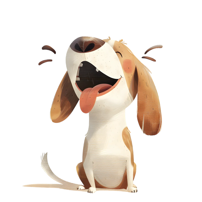 Dog Laughing DTF Transfer Ready to Press